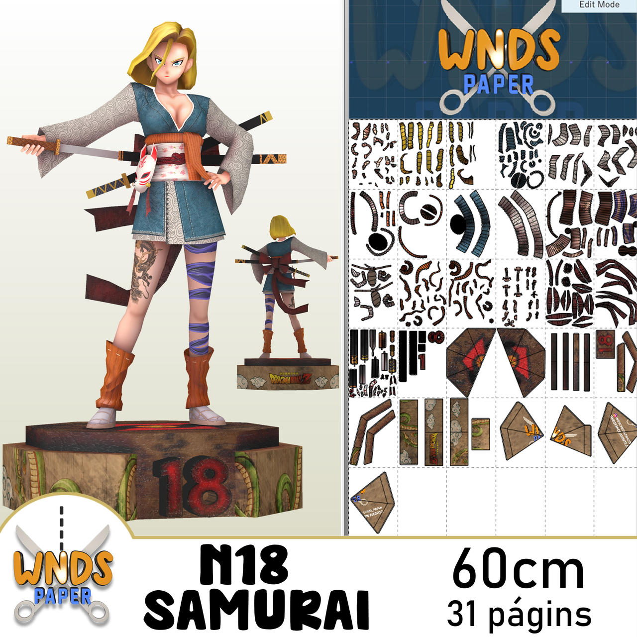 Samurai Paper Notes N 18 Samurai - PAPERCRAFT by WndsPaper on DeviantArt