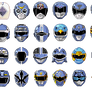 Super Sentai Blue Head Pixeled