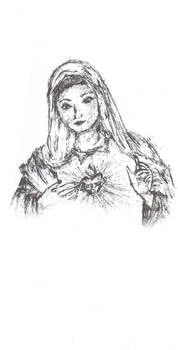 Sketch of Mother Mary