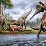 Spinosaurus , Onchopristis , Carcharodontosaurus