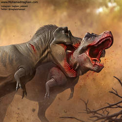 Tyrannosaurus Fight Scene