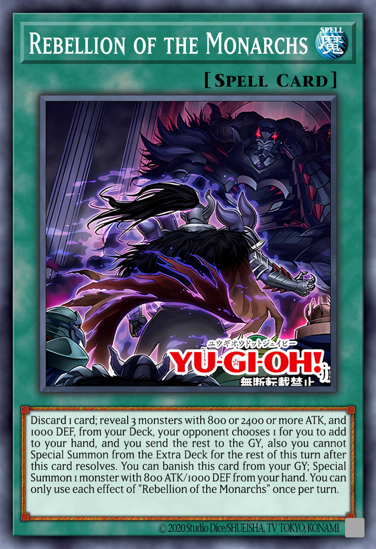 rebellion yugioh card Darklord Rebellion | Card Details