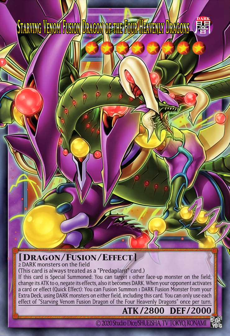 yugioh starve venom fusion dragon deck 1st Ed Starving LEDD-ENC25 Common 1st Edition Legendary Dragon Decks 2 DARK monsters on the field Starving Venom Fusion Dragon of