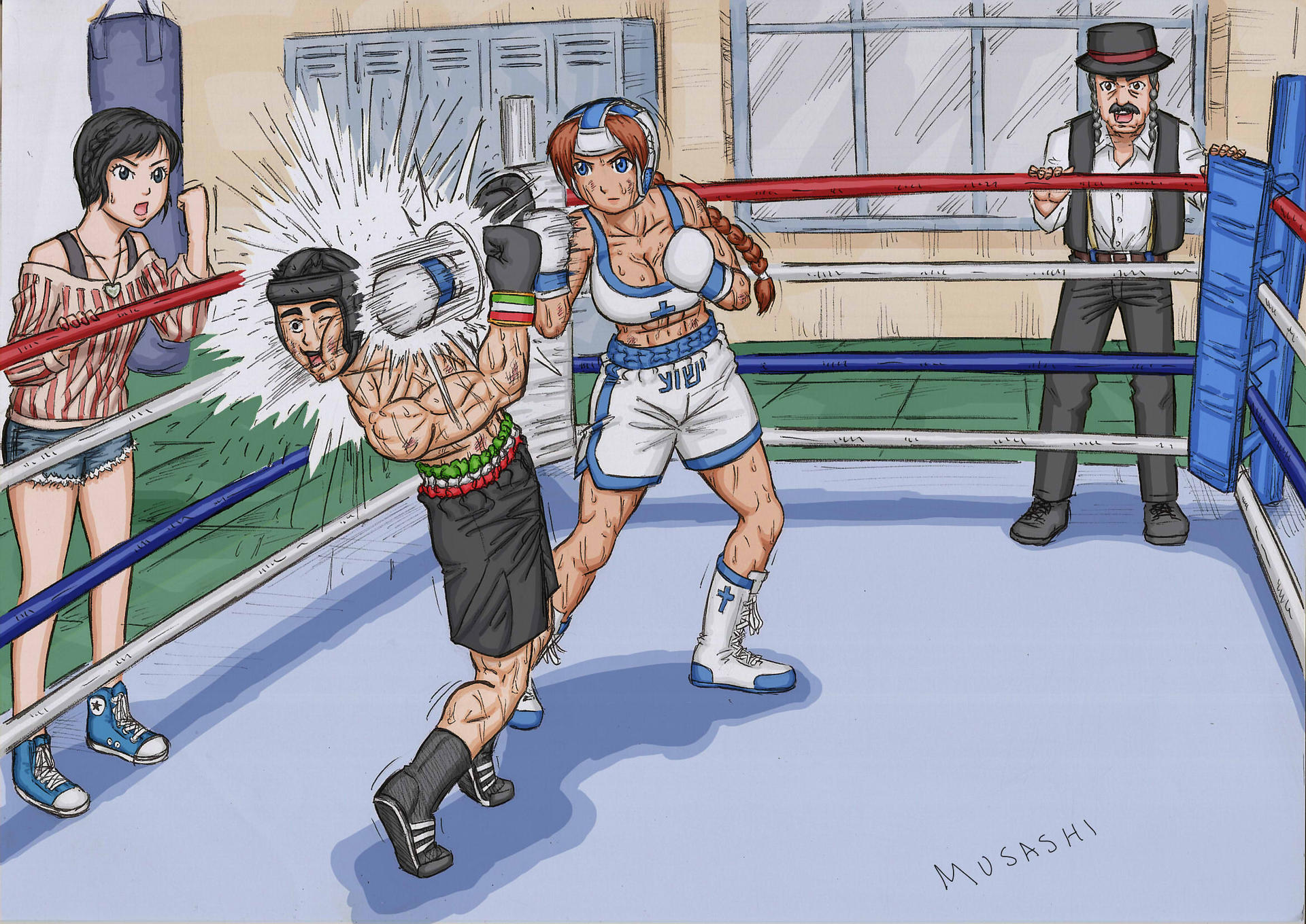Bed Boxing Deviantart Mixed Sparring - Deborah vs Andy by Patriot1776 on DeviantArt