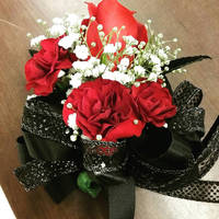 Red Rose and Mini Carnation Corsage 