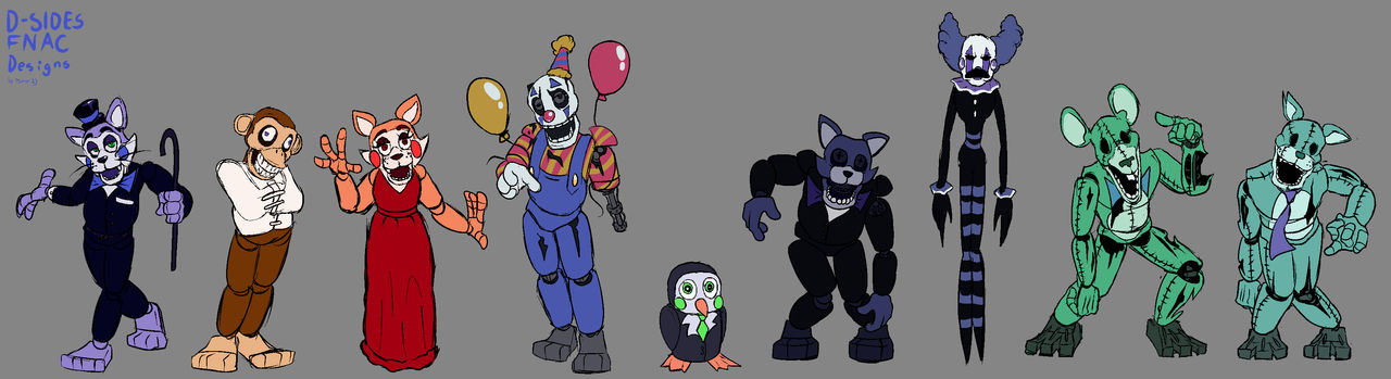 D Side Five Nights at Candy's Characters by AmyTheShark202 on DeviantArt