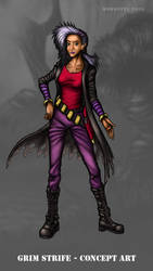 GrimStrife Character Design - Heroine version 1