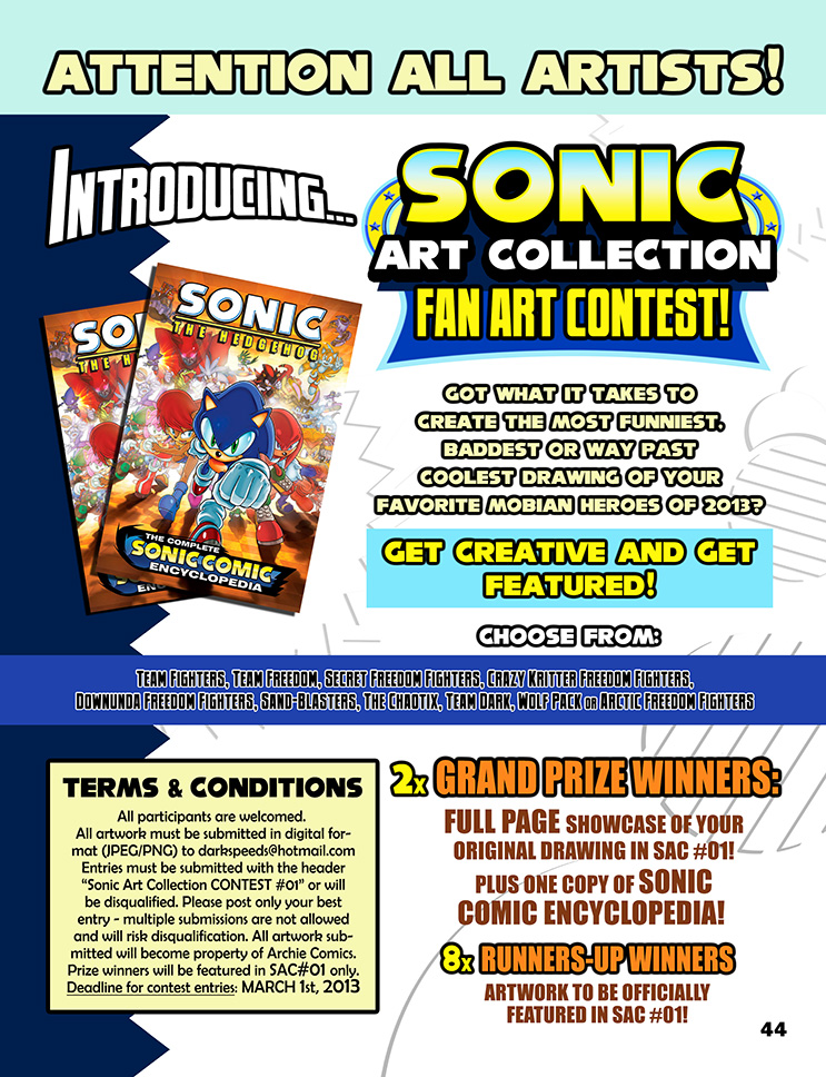 Sonic Art Collection (Fan Art Contest Advert)