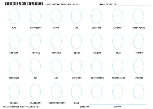 Facial Expressions Application Sheet