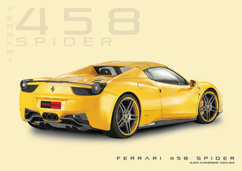 Ferrari 458 Spider TECHNICAL DRAWING (Illustrator)