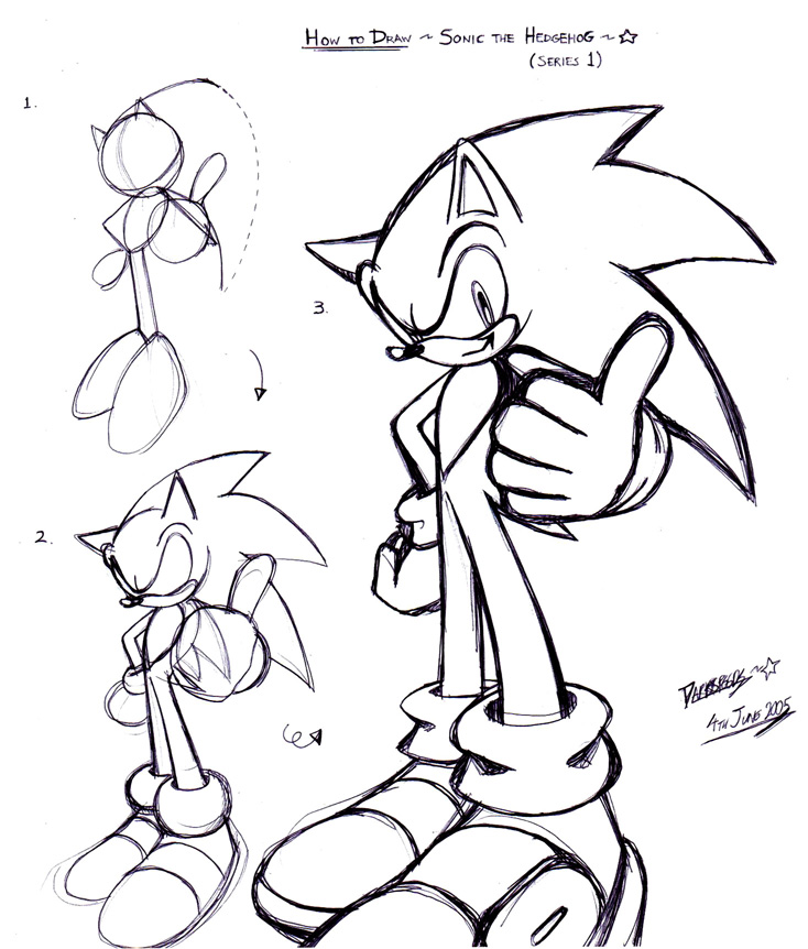 How To Draw Series - 'Sonic' By Darkspeeds On Deviantart