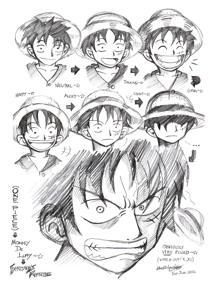 One Piece Expression Of Luffy By Darkspeeds On Deviantart One Piece Expression Of Luffy By Darkspeeds On Deviantart