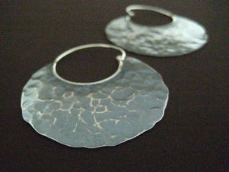 18g distressed blade earrings