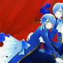 Twin blue rose