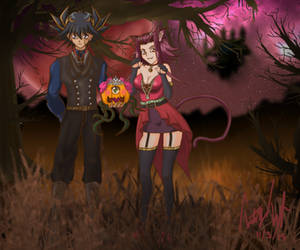 Yu-Gi-Oh 5D's Aki x Yusei Halloween!