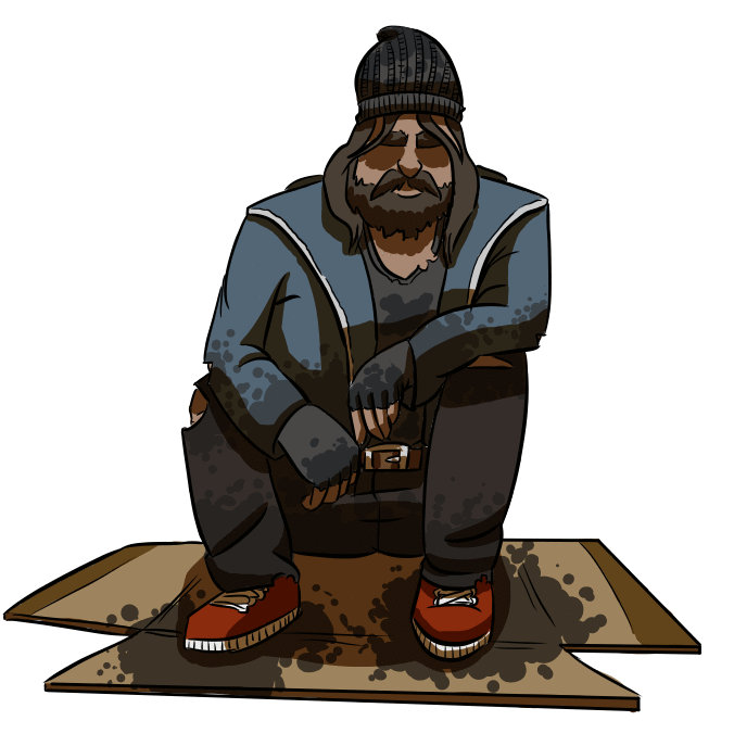 Bearded Homeless Deviantart Homeless man by Riffinger on DeviantArt