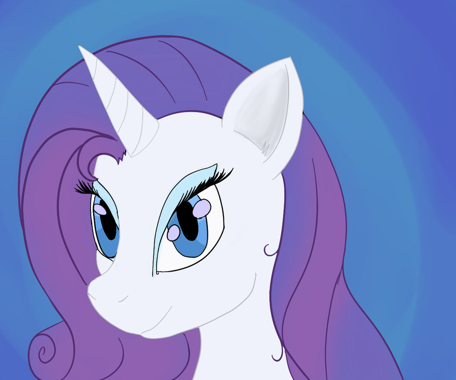 Rarity portrait by DoomedDelight on DeviantArt