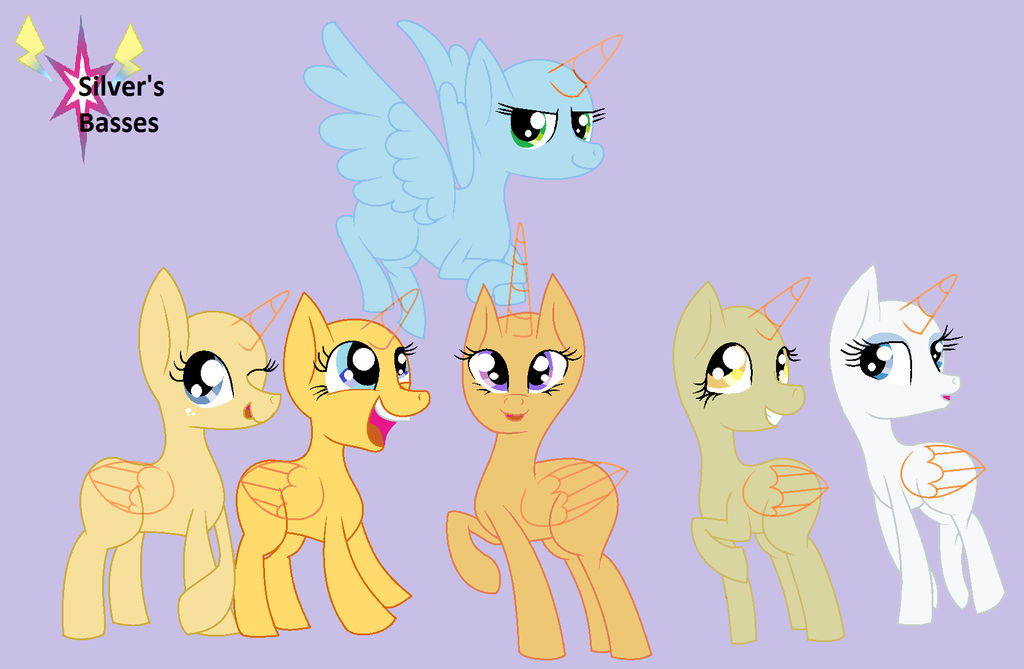 MLP Mane 6 Base by GalaxySwirlsYT on DeviantArt