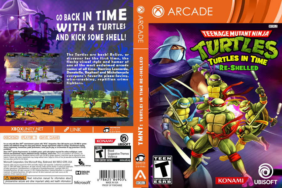 Tmnt Turtles In Time Re Shelled Rgh Xbox360 By Mushroomstheknight On Deviantart