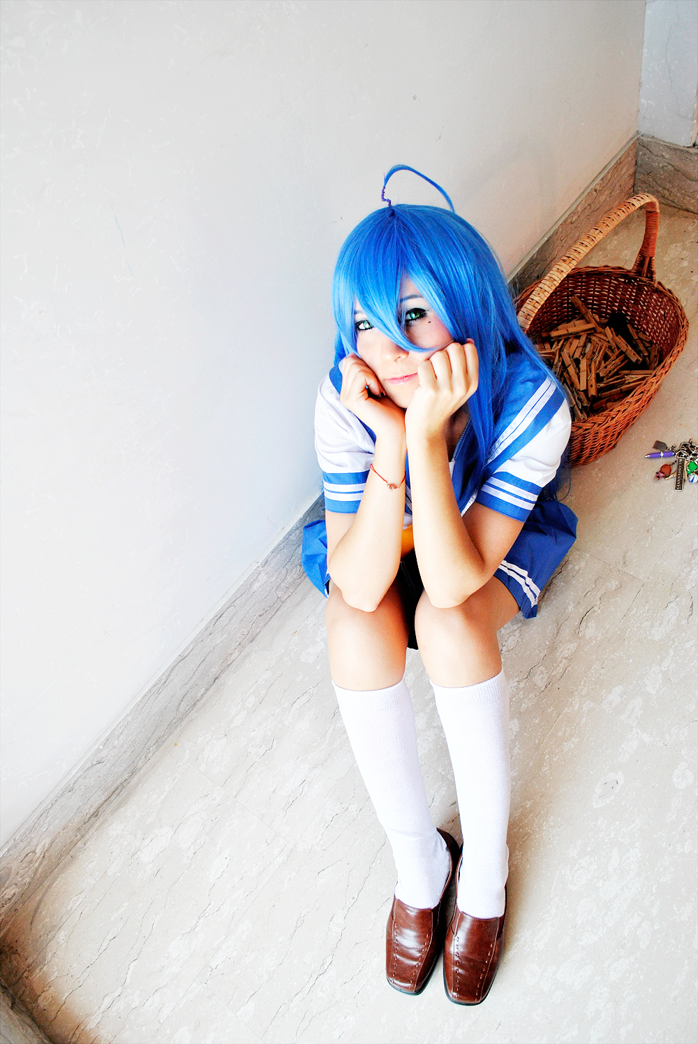 Thinking.....but What? Izumi Konata cosplay