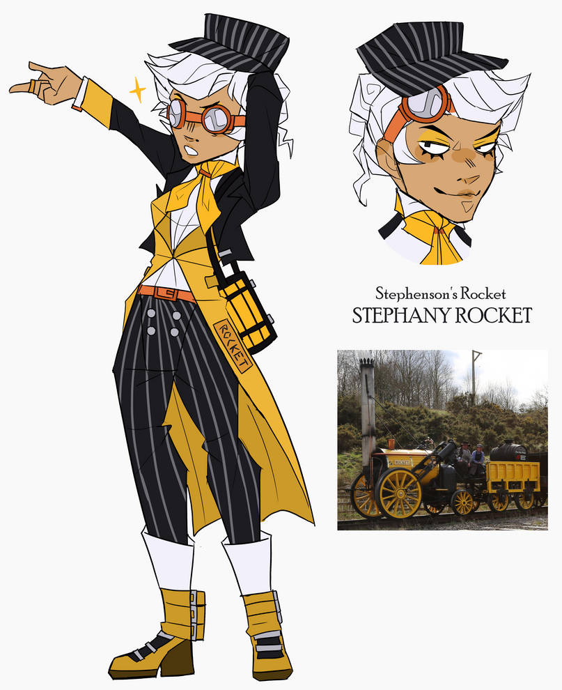 Stephenson's Rocket Train Humanized by LavenderCorpse on DeviantArt