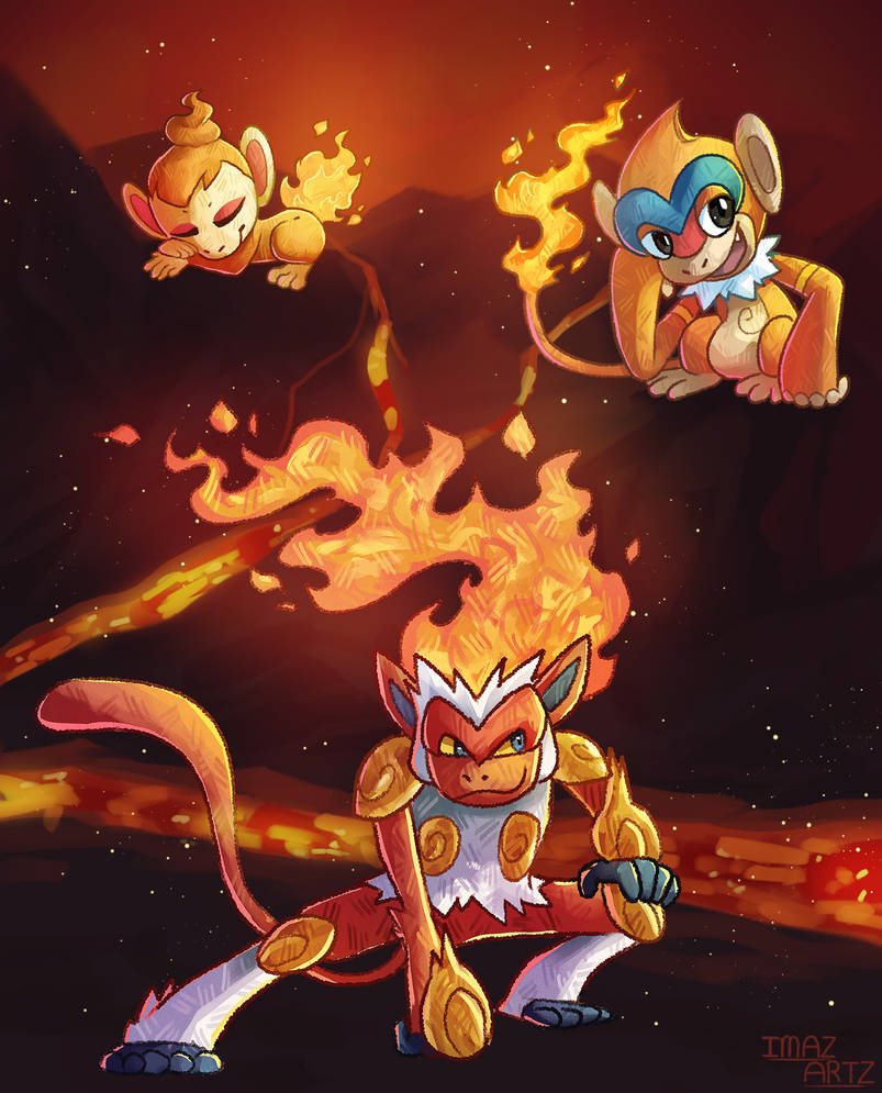 142 Pokemon Evolution Line Monkeys On Fire By ImazArtz On DeviantArt 142-pokemon-evolution-line-monkeys-on-fire-by-imazartz-on-deviantart