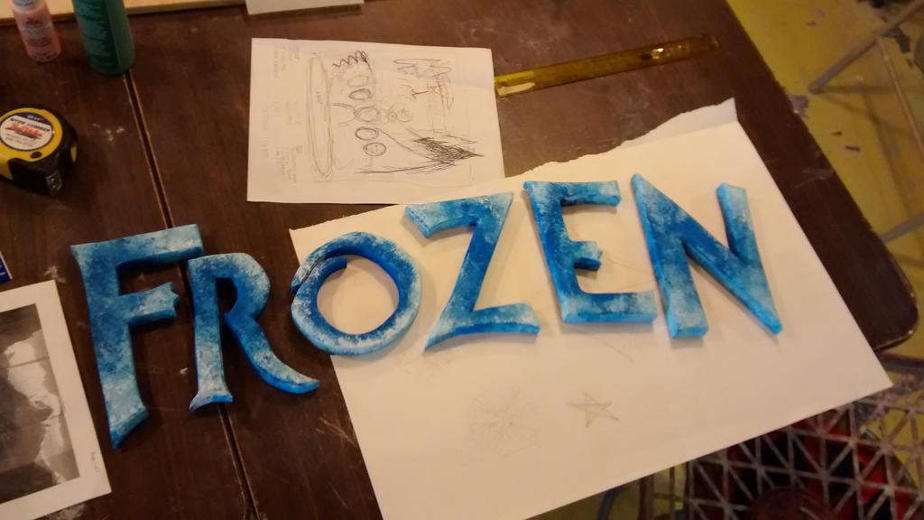 Frezzer Lettering Frosted Lettering - Frozen Plaque WIP by DreamGirl195 on DeviantArt