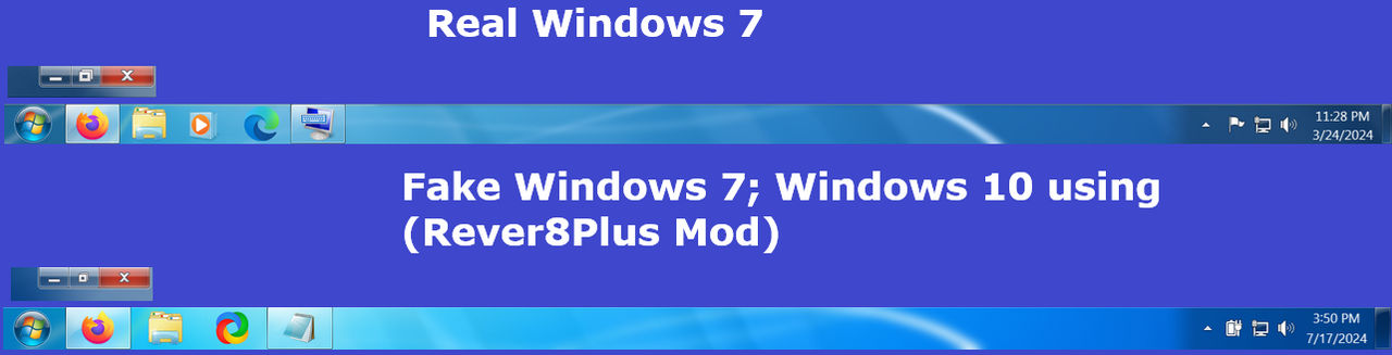 Windows 7 vs Windows 10 Modded with (Revert8Plus) by NanamiMadobe23 on ...