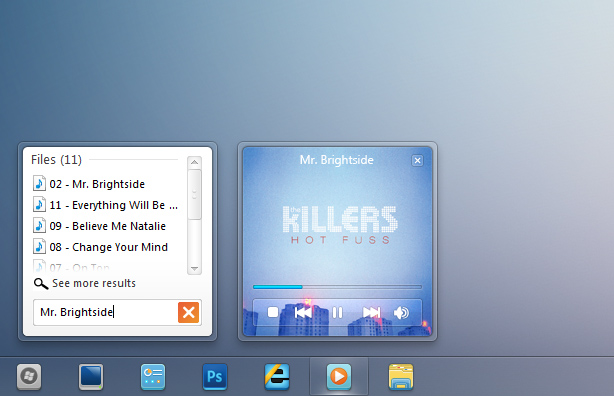 Windows 8 Media Player Concept