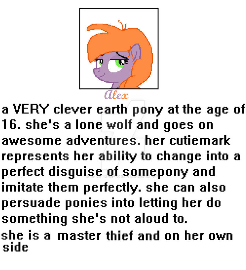 Alex Bio by PaintTasticPony on DeviantArt
