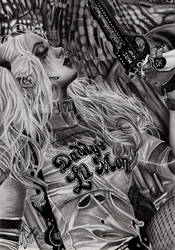 harley quinn black and white on