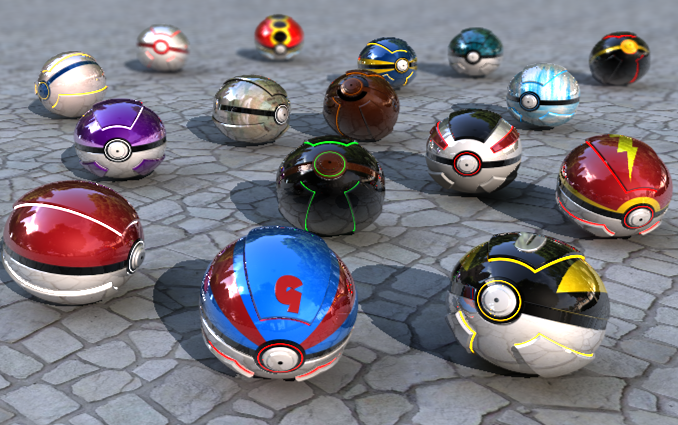 All Kind Of Realistic Pokeballs (v2)