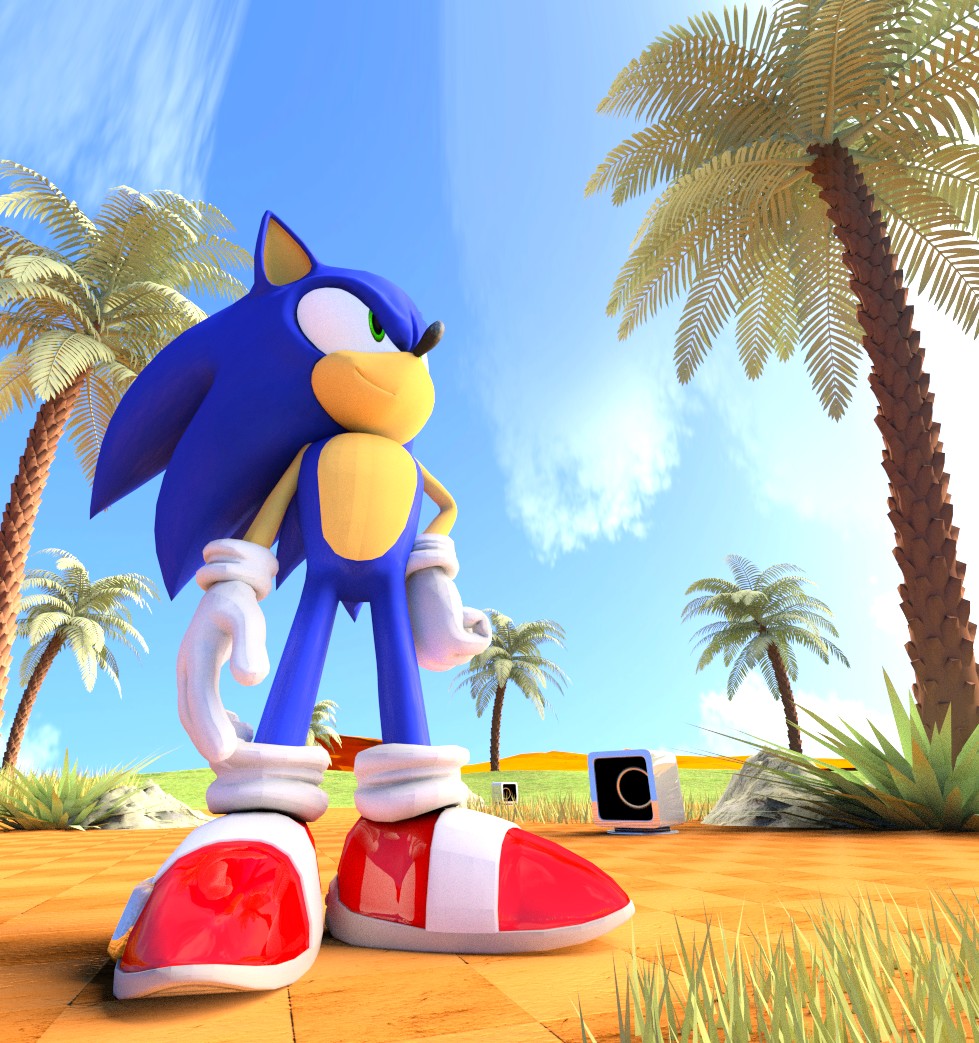 Sonic and Shadow in Green Hill Zone (5) by Banjo2015 on DeviantArt