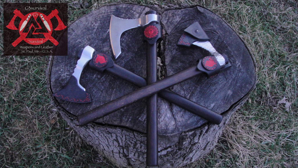 Gsurvival axes by G3survival on DeviantArt