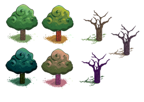 Pixelart trees
