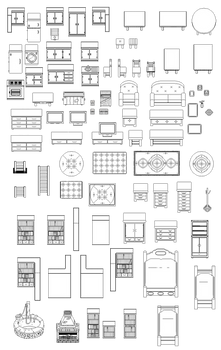 Pixel art resources furniture pack ByN 01