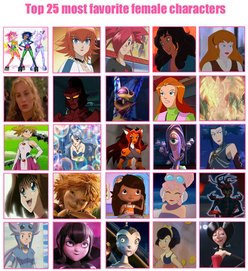 Most Female Deviantart My Top 25 Favorite Female Characters by Slangolator on DeviantArt