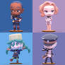 Iscan, Palina, Sabi, and Ingo Nendoroid Models