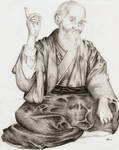 Morihei Ueshiba by Absens-allam