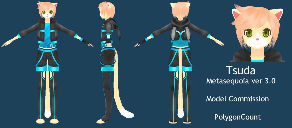 Tsuda Model Commission by PolygonCount on DeviantArt