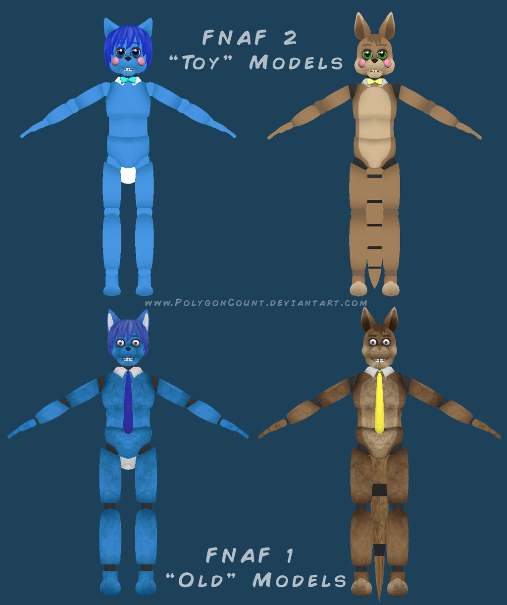 Fnaf Model Base Design FNAF Model styles by PolygonCount on DeviantArt