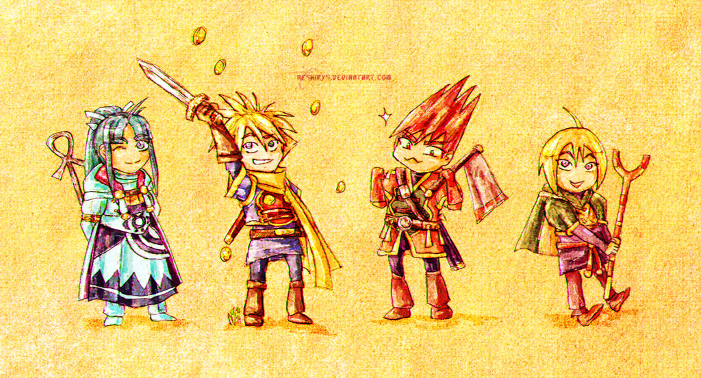 Golden Sun - Chibi Team One by neshirys