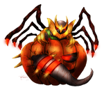 Octoberland - Giratina the Pumpkin Worm by neshirys