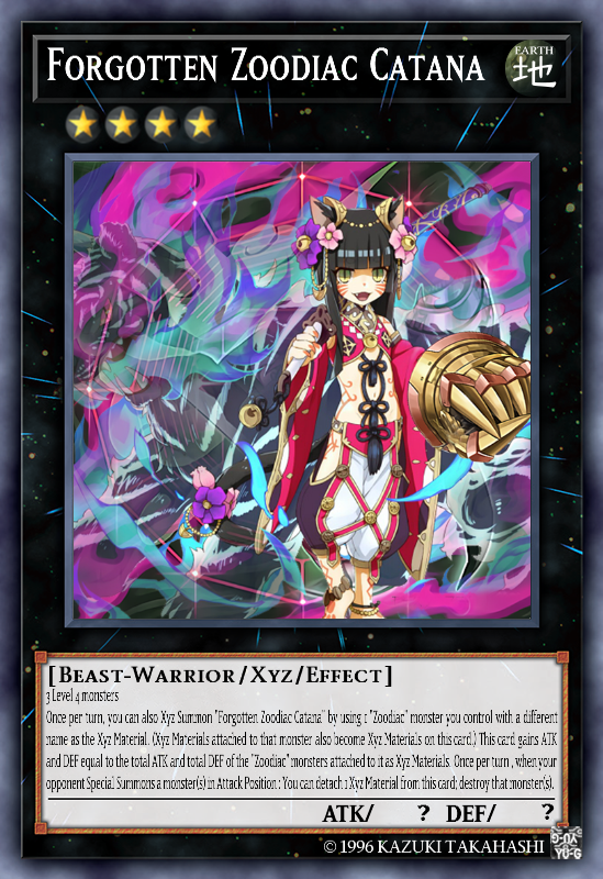 Forgotten Zoodiac Catana - Custom YGO Card by Princess-of-Trolls on DeviantArt Forgotten Zoodiac Catana - Custom YGO Card by Princess-of-Trolls on DeviantArt