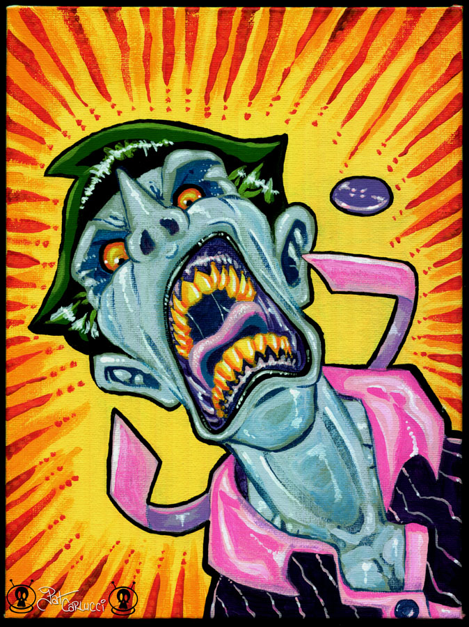 Crazy Joker acrylic painting