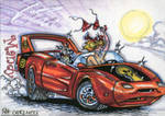 MANDY hotrod sketch card by PatCarlucci