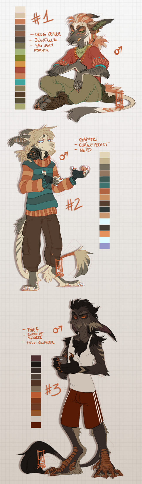 Anthro vernid adoptables by LiLaiRa on DeviantArt