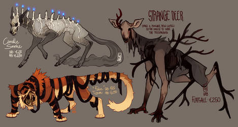 Spooky Adoptables STRANGE DEER STILL AVAILABLE