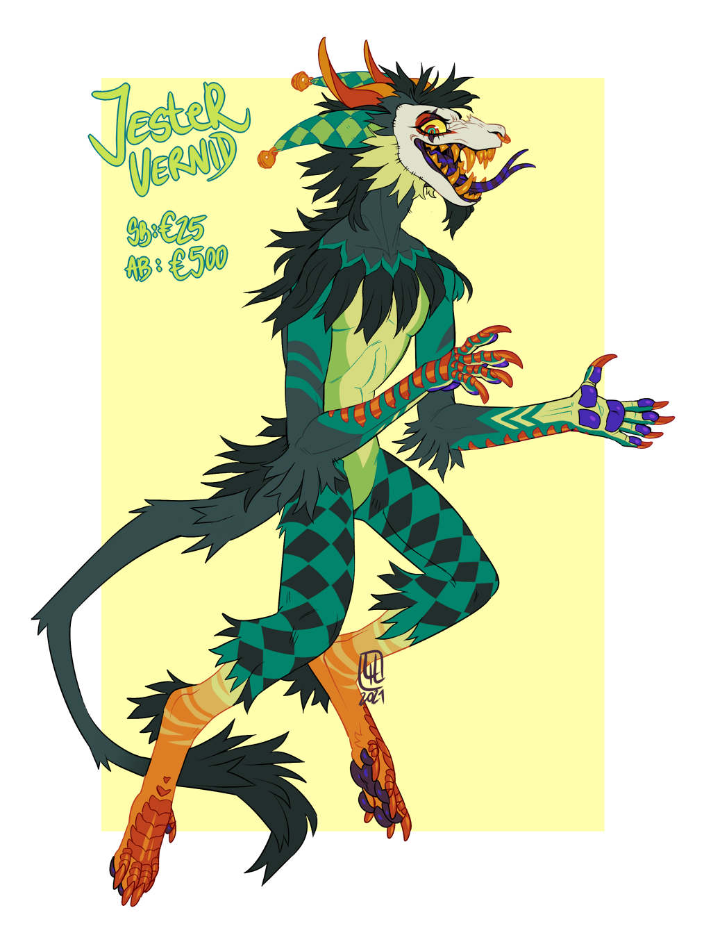 Green Jester Vernid AUCTION by LiLaiRa on DeviantArt