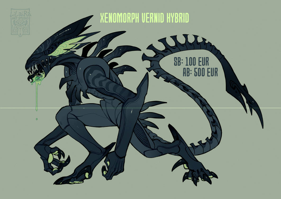Xenomorph Vernid Hybrid Adoptable by LiLaiRa on DeviantArt